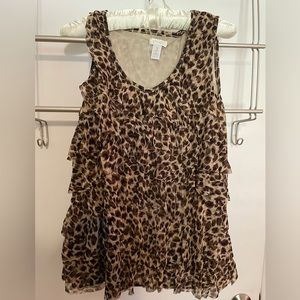 Sleeveless Leopard Print Top